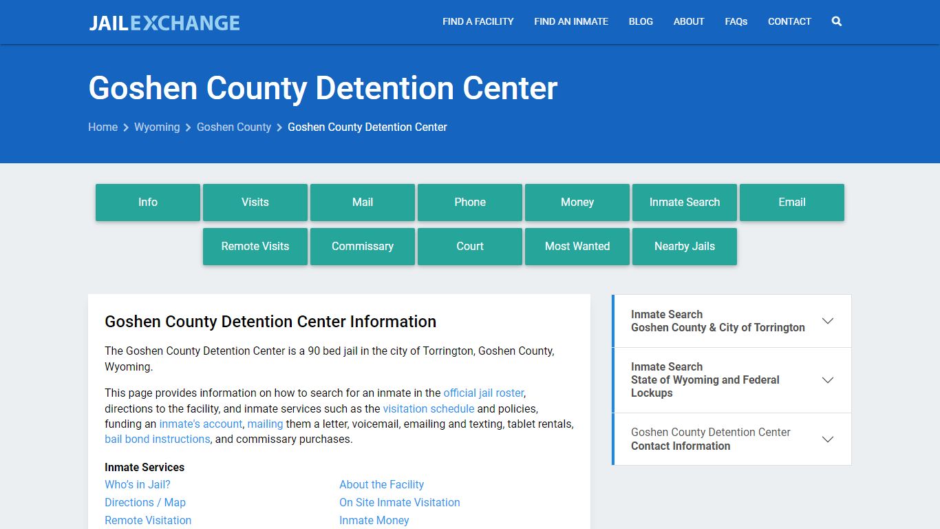 Goshen County Detention Center - Jail Exchange